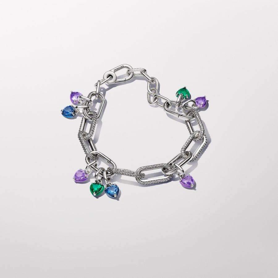Pandora Me Mini-Charm-Anhänger Damen Chakra Herz Grün Silber  