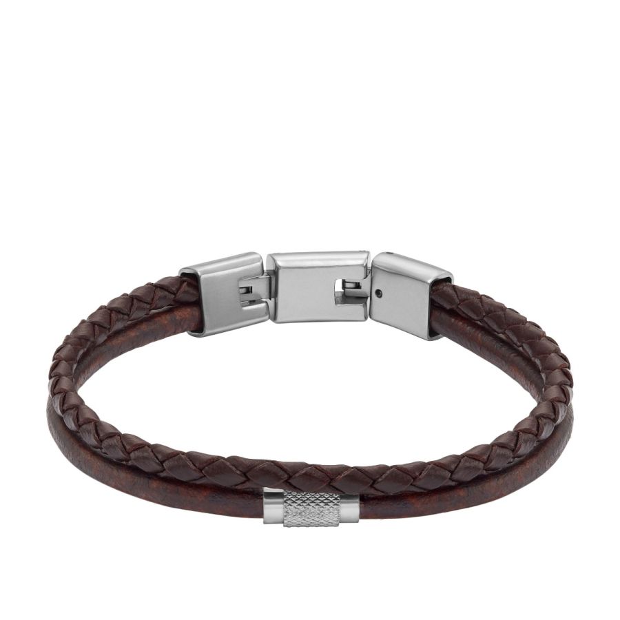 Fossil JF04702040 Armband Herren Multi-Strang Leder Braun 