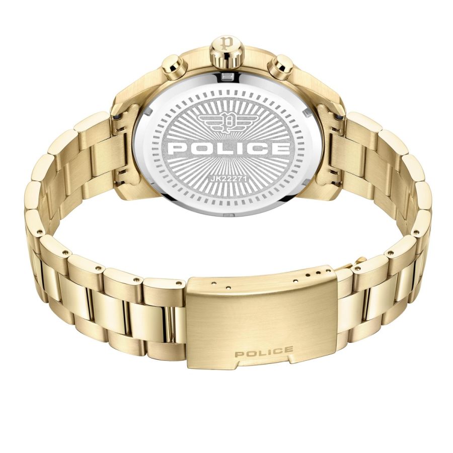 Police PEWJK2227106 Herren-Uhr Neist Multifunktion Quarz Edelstahl-Armband  Gold | Karat24