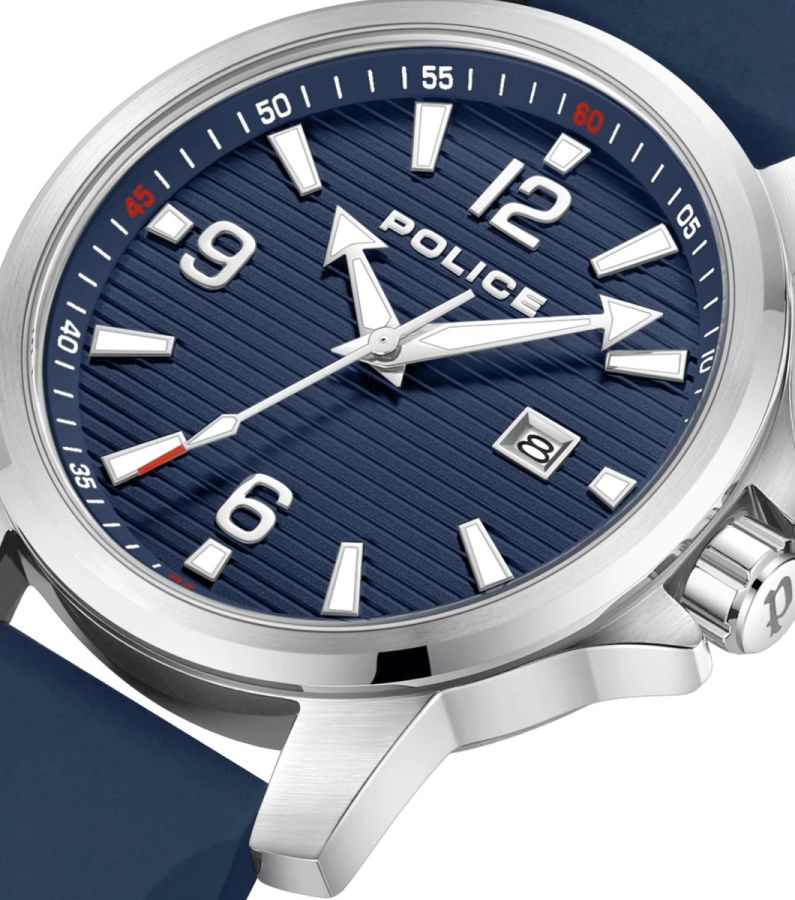 Police PEWJN0020901 Herren-Uhr Mensor Analog Quarz Silikon-Armband  