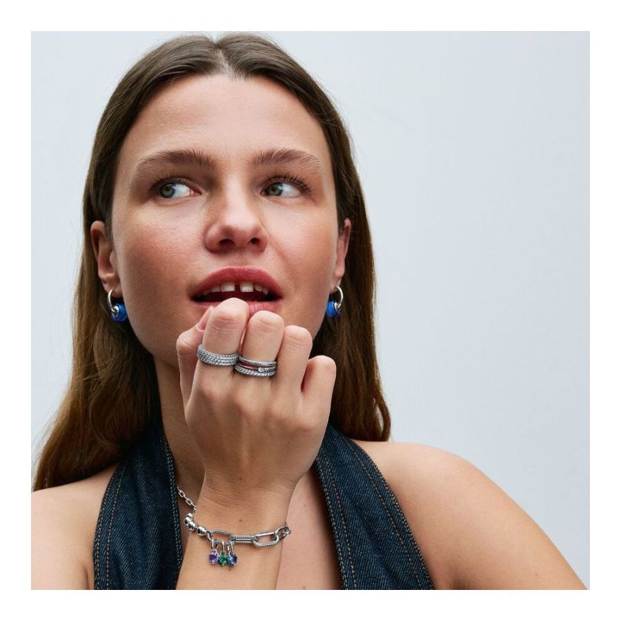 Pandora Me Mini-Charm-Anhänger Damen Chakra Herz Grün Silber  