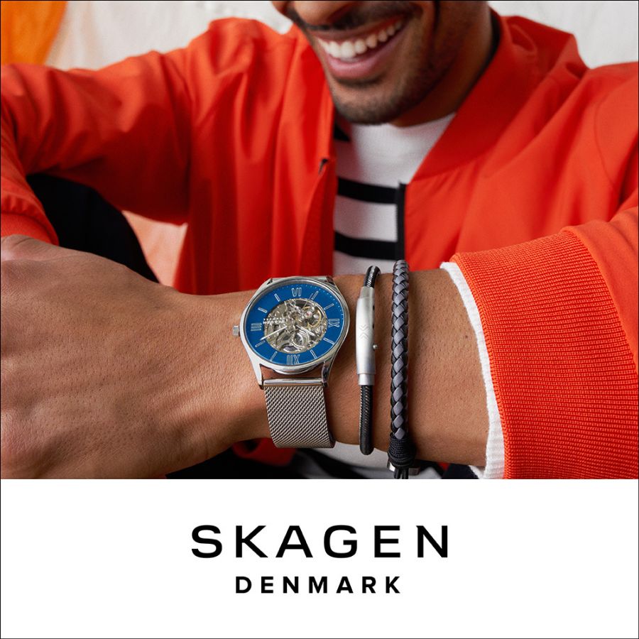 Skagen SKW6727 Herren-Uhr Aaren Naturals Analog Quarz Blau Leder-Band Ø 40  mm | Karat24